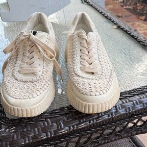 ShuShop Beige Woven Sneakers